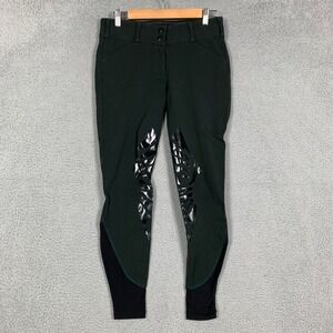 Struck 50 Series Breech Women's 28 Dark Green Knee Grip Stretch Equestrian Pants